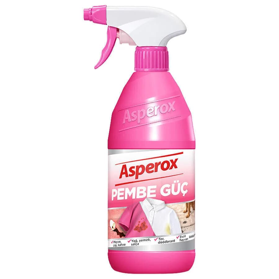 اسپری لکه‌بر لباس و سطوح پارچه‌ای آسپروکس Asperox Pembe Güç حجم 650 میل — تصویر ۴