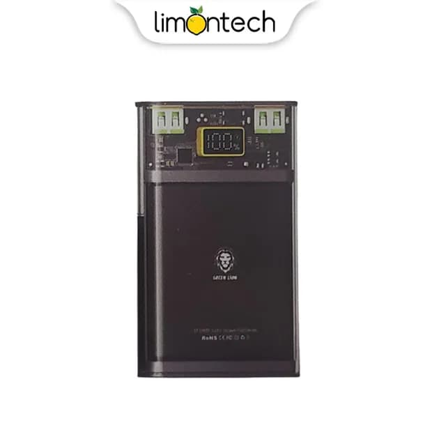 پاوربانک شفاف گرین مدل Super Fast Transparent ظرفیت 20000mAh — تصویر ۲