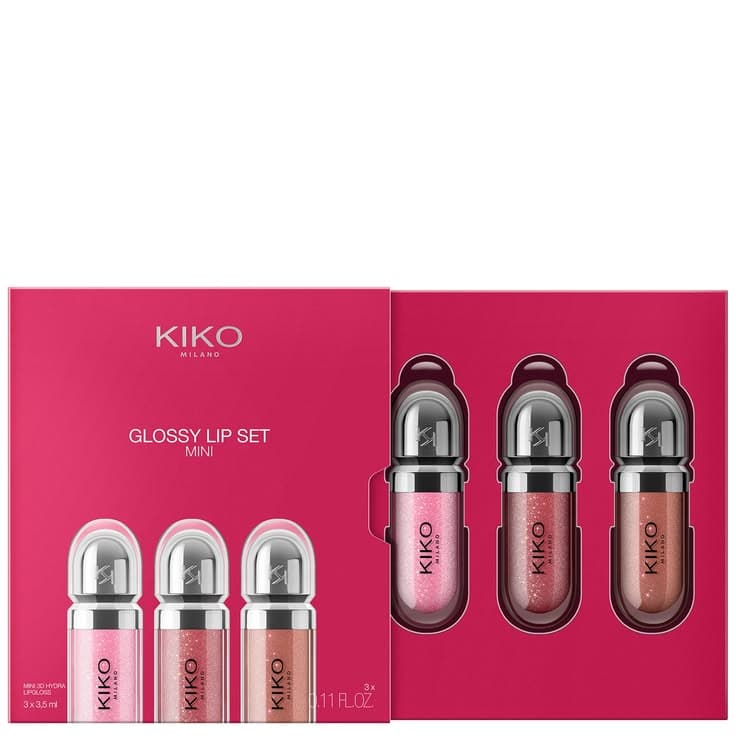 ست 3 عددی برق لب و حجم‌دهنده لب کیکو میلانو KIKO Milano Glossy Lip Set حجم 6.5 میل — تصویر ۱۲