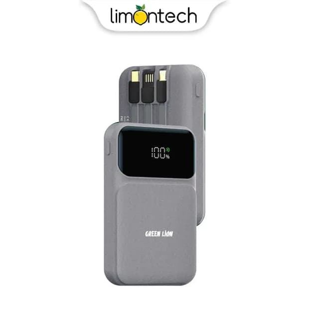 پاوربانک 3 در 1 گرین لاین مدل 3in1 INTEGRATED 20W ظرفیت 10000mAh — تصویر ۳