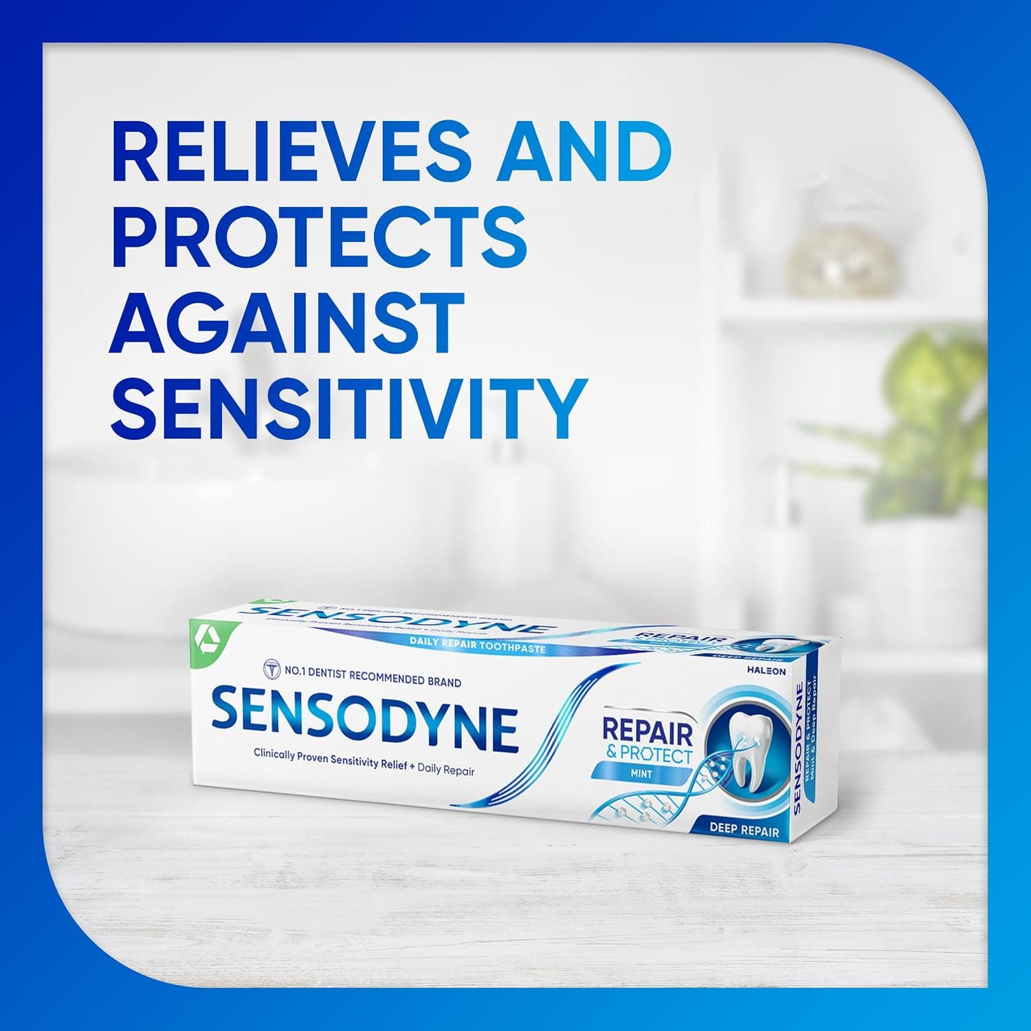 خمیر دندان ضد حساسیت و سفیدکننده سنسوداین Sensodyne Repair & Protect Mint حجم 75 میل — تصویر ۴