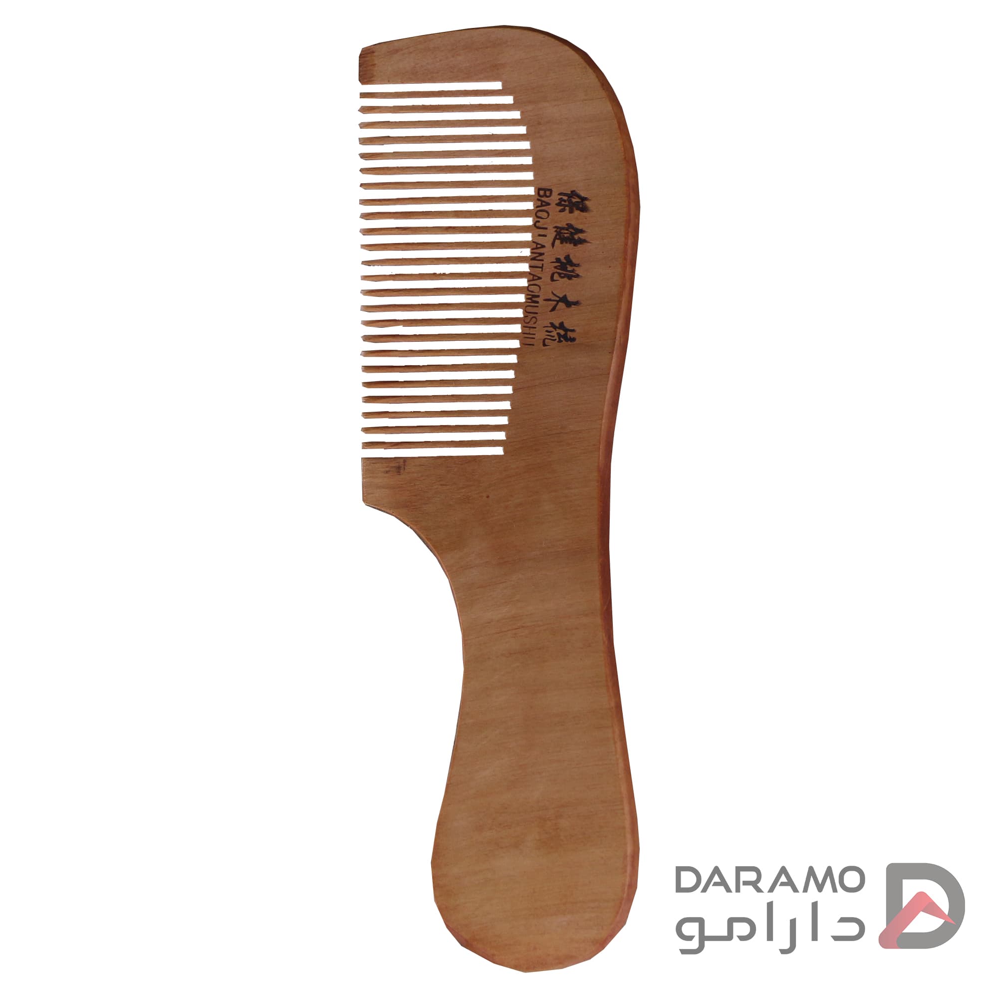 شانه چوبی دسته دار دندانه ریز مدل Xiaoping — تصویر ۴