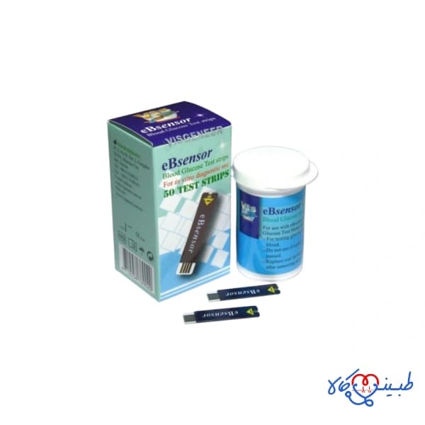نوار تست قند خون ای بی سنسور Eb sensor بسته 50 عددی — تصویر ۲