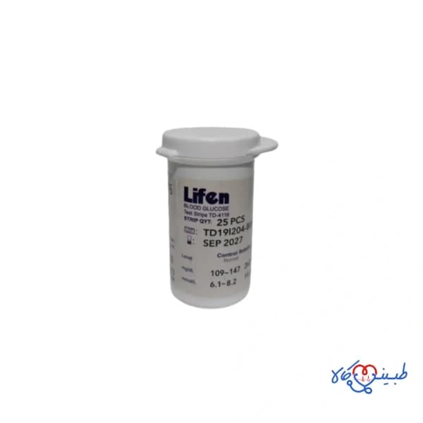 نوار تست قند خون لیفن lifen مدل TD-4116 بسته 25 عددی — تصویر ۲