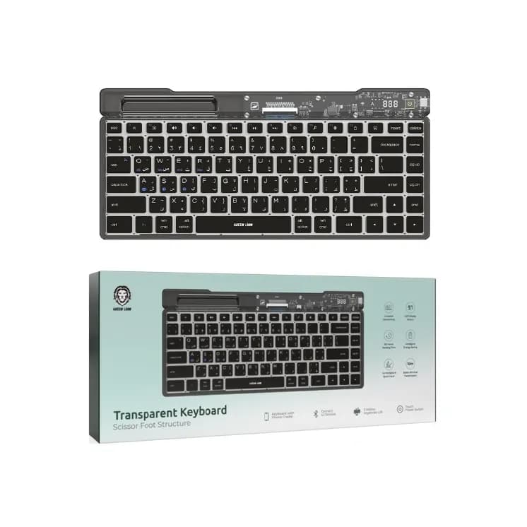 کیبورد شفاف گرین لاین Green Lion Transparent Keyboard — تصویر ۳