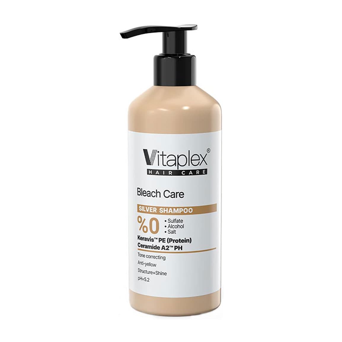 شامپو ضد زردی ویتاپلکس مناسب موهای بلوند دودی و پلاتینه 200 میلی لیتر Vitaplex Bleach Care Silver Shampoo 200 ml