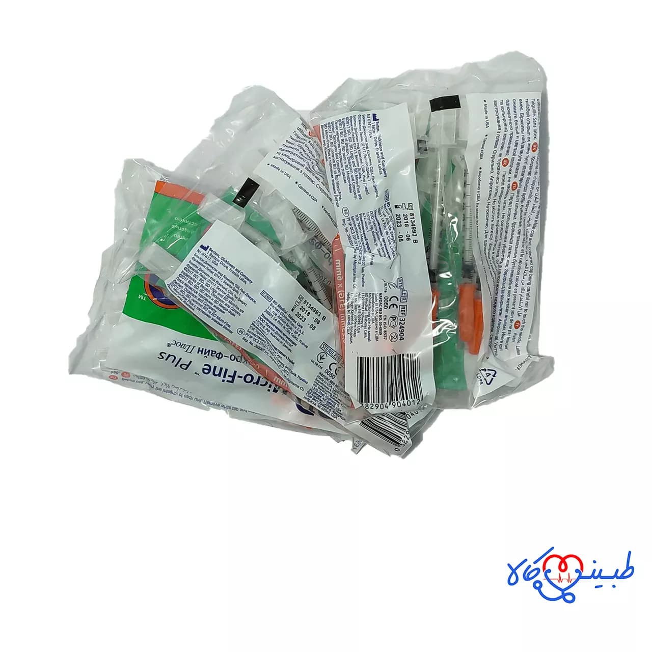 سرنگ انسولین بی دی مدل Micro-Fine plus حجم 1 میلی لیتر 100 واحدی بسته 100 عددی — تصویر ۲