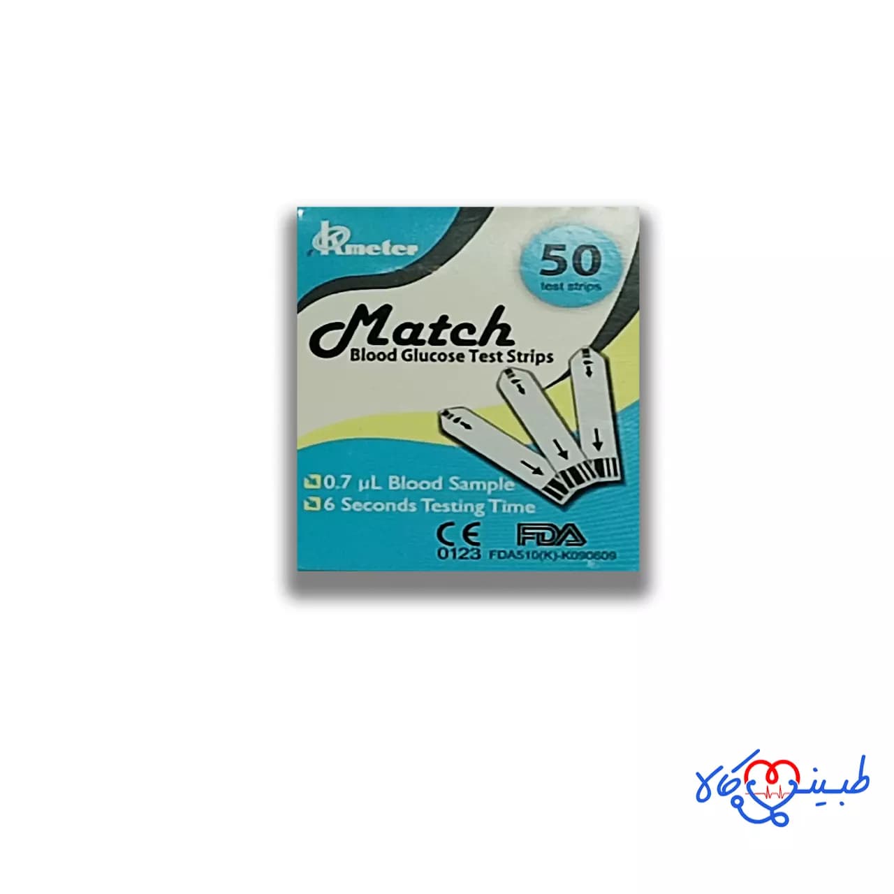 نوار تست قندخون اوکی مترمدل مچ MATCH بسته 50 عددی