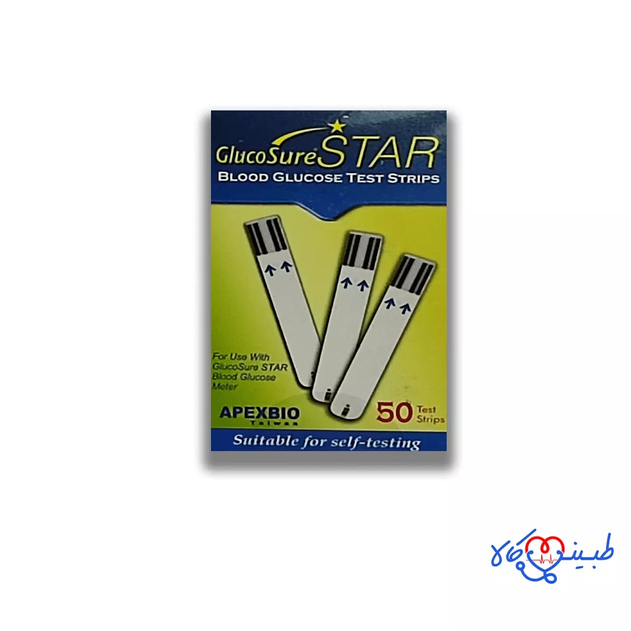 نوار تست قند خون گلوکوشور استار GLUCOSURE STAR بسته 50 عددی — تصویر ۳