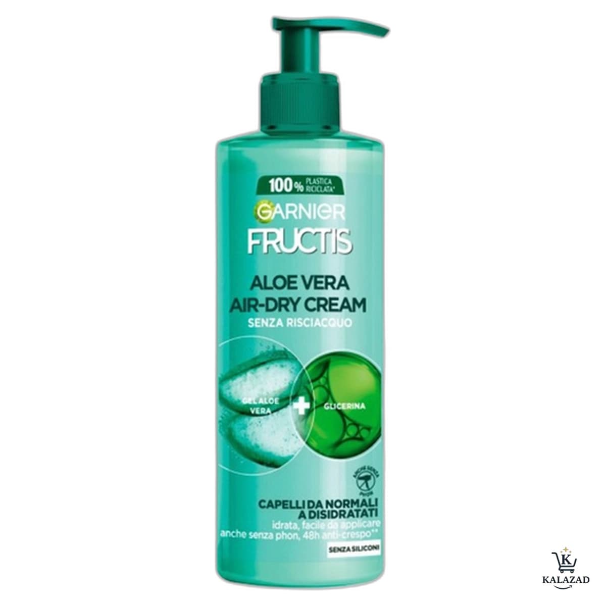 کرم مو آبرسان و ضد وز گارنیه Garnier Fructis Aloe Hydra Bomb Air Dry حجم 400 میل — تصویر ۲