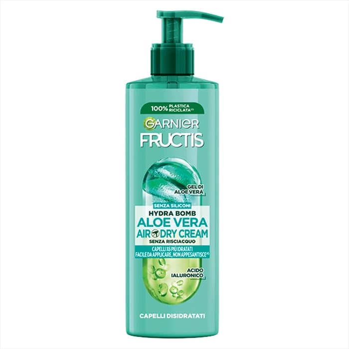 کرم مو آبرسان و ضد وز گارنیه Garnier Fructis Aloe Hydra Bomb Air Dry حجم 400 میل — تصویر ۳