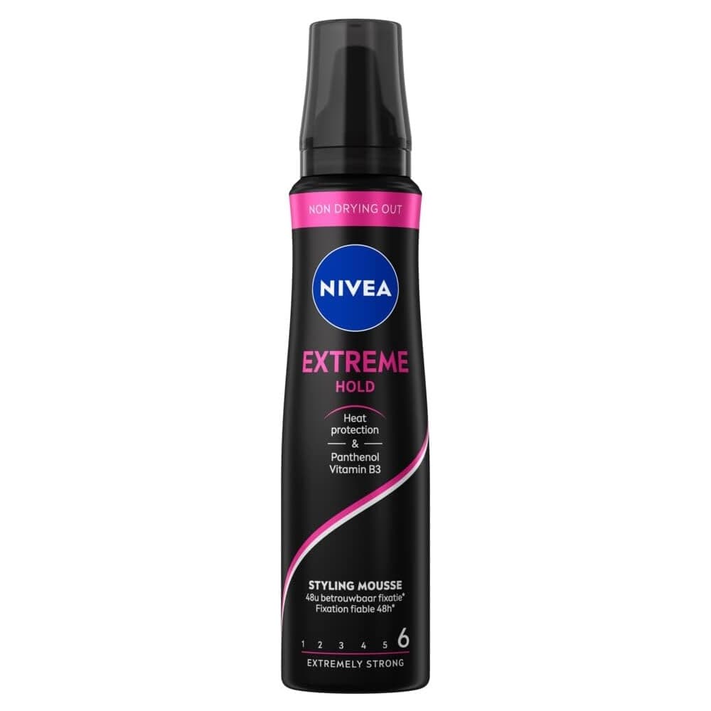 موس حالت‌دهنده و حجم‌دهنده مو با تثبیت فوق‌العاده قوی نیوآ NIVEA Extreme Hold 6 حجم 150 میل — تصویر ۴