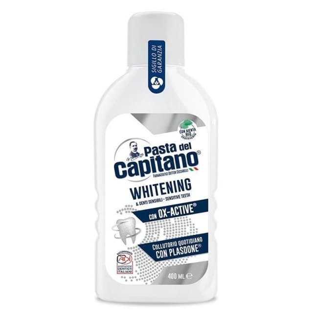 دهانشویه سفیدکننده پاستا دل کاپیتانو Pasta del Capitano Whitening مناسب دندان‌های حساس حجم 400 میل