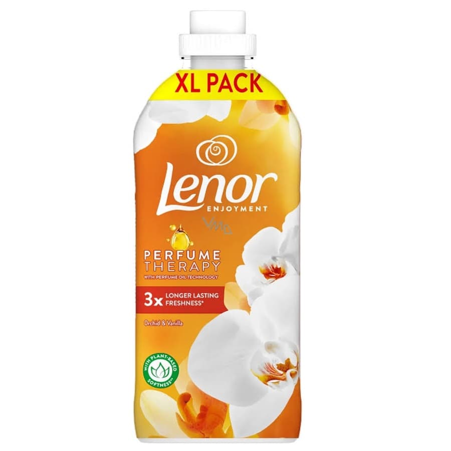 نرمکننده و خوشبوکننده لباس لنور Lenor Perfume Therapy Orchid & Vanilla رایحه وانیل و گل ارکیده حجم 1200 میل — تصویر ۲