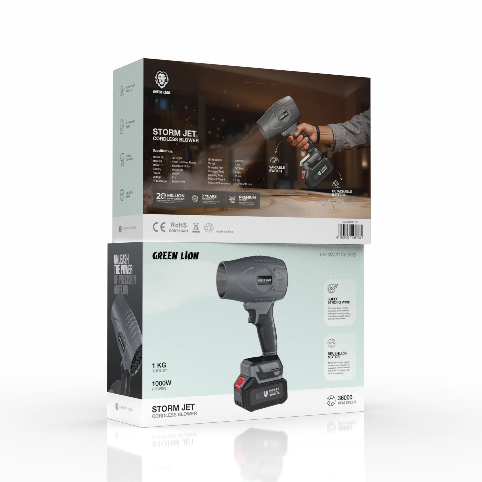 جت فن دمنده بی‌سیم گرین لاین Storm Jet cordless blower