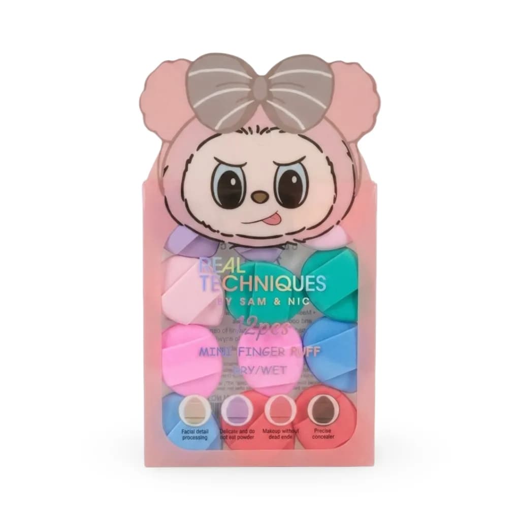 پد آرایشی انگشتی مینی ریل تکنیکس Real Techniques مدل Mini Finger Puff بسته 12 عددی
