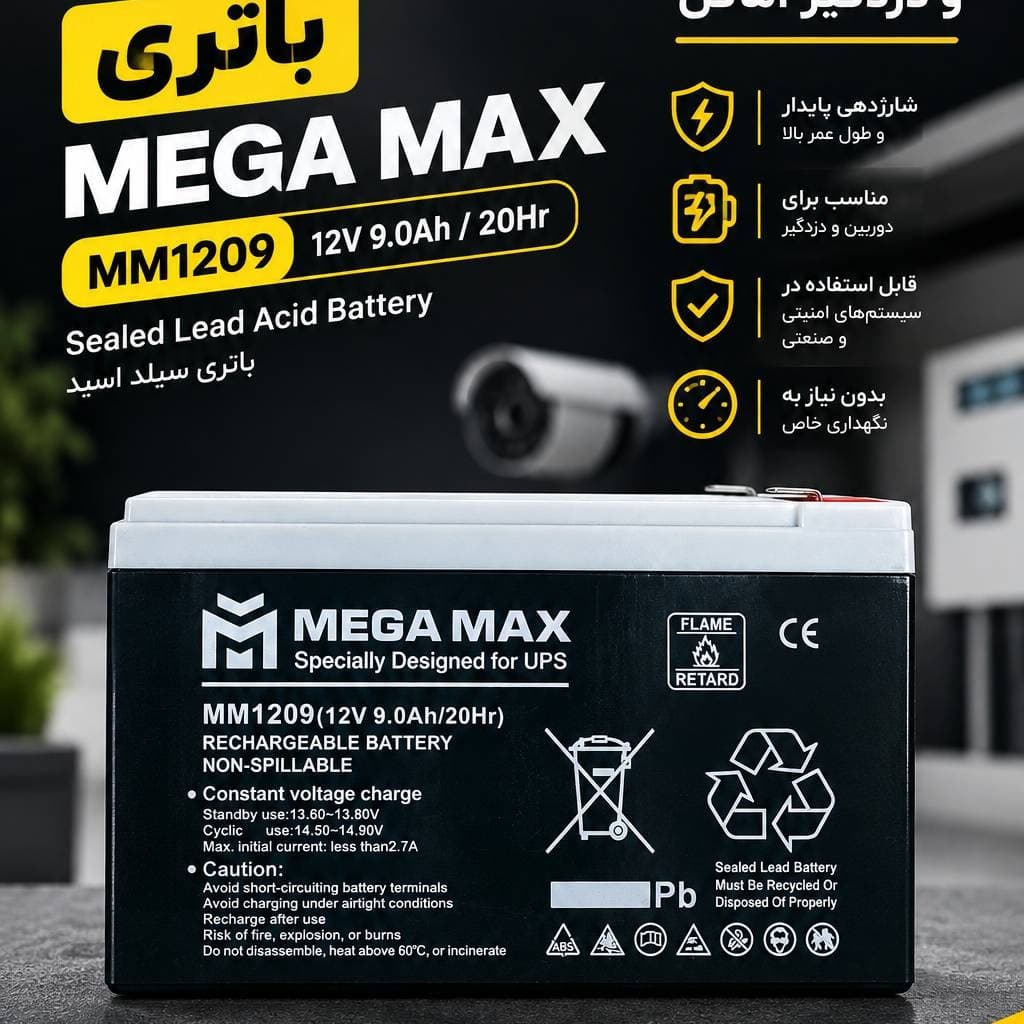 باتری 9 آمپر MEGA MAX