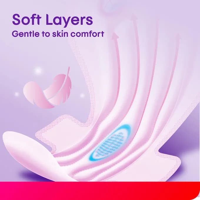 نوار بهداشتی شبانه بالهدار کوتکس Kotex مناسب جریان متوسط تا شدید سایز 28cm بسته 7 عددی — تصویر ۴
