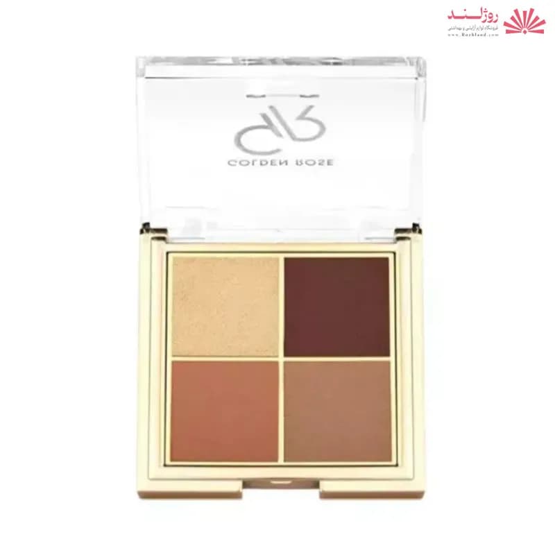 پالت سایه چشم پودری گلدن رز Golden Rose شماره 06 رنگ SUNSET DATE — تصویر ۳