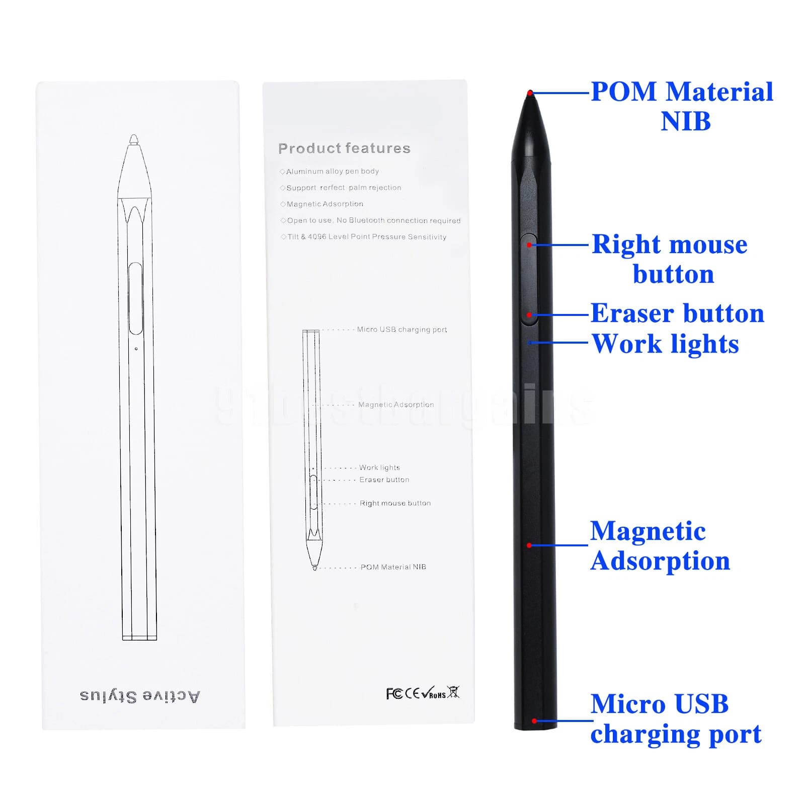 قلم سرفیس شارژی پک دار استایلوس شرکتی Active Stylus For Surface — تصویر ۳