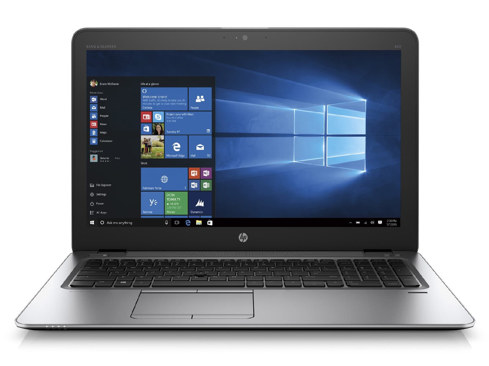 لپ تاپ استوک اچ پی HP EliteBook 850 G3 Core i5-6200U/8 GB/256 GB/INTEL HD 520