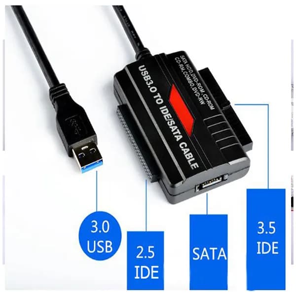 تبدیل کابل USB2.0 به SATA/IDE کی نت KNET K-COU30IDE — تصویر ۴