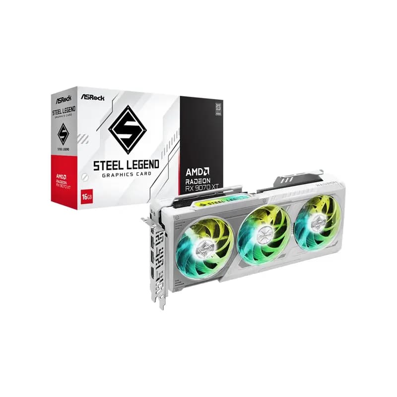 کارت گرافیک ازراک AMD Radeon RX9060 XT Steel Legend 16GB OC GDDR6 — تصویر ۲