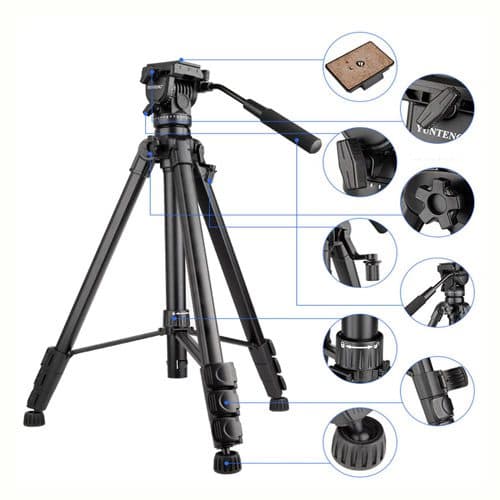 سه پایه فیلمبرداری یانتنگ Yunteng VCT-999RM Video Tripod — تصویر ۶