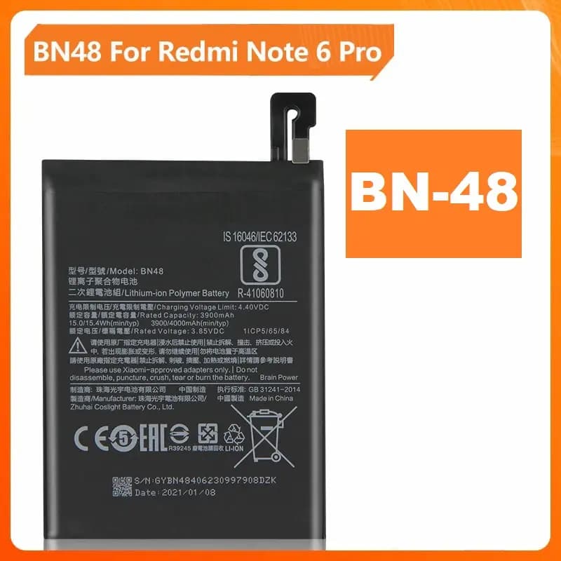 باتری اصلی شیائومی redmi note 6 pro مدل BN48 — تصویر ۲