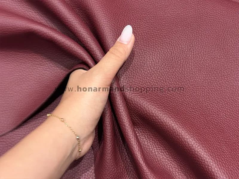 چرم گاوی رنگ زرشکی — تصویر ۳