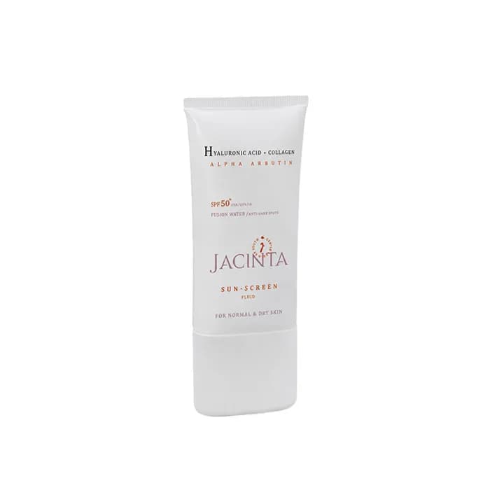 فلوئید ضدآفتاب بی‌رنگ SPF50 پوست خشک و نرمال ژاکینتا 50 میل