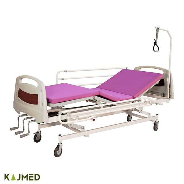 تخت دو شکن مکانیکی لگن خور با قابلیت تنظیم ارتفاع — تصویر ۲