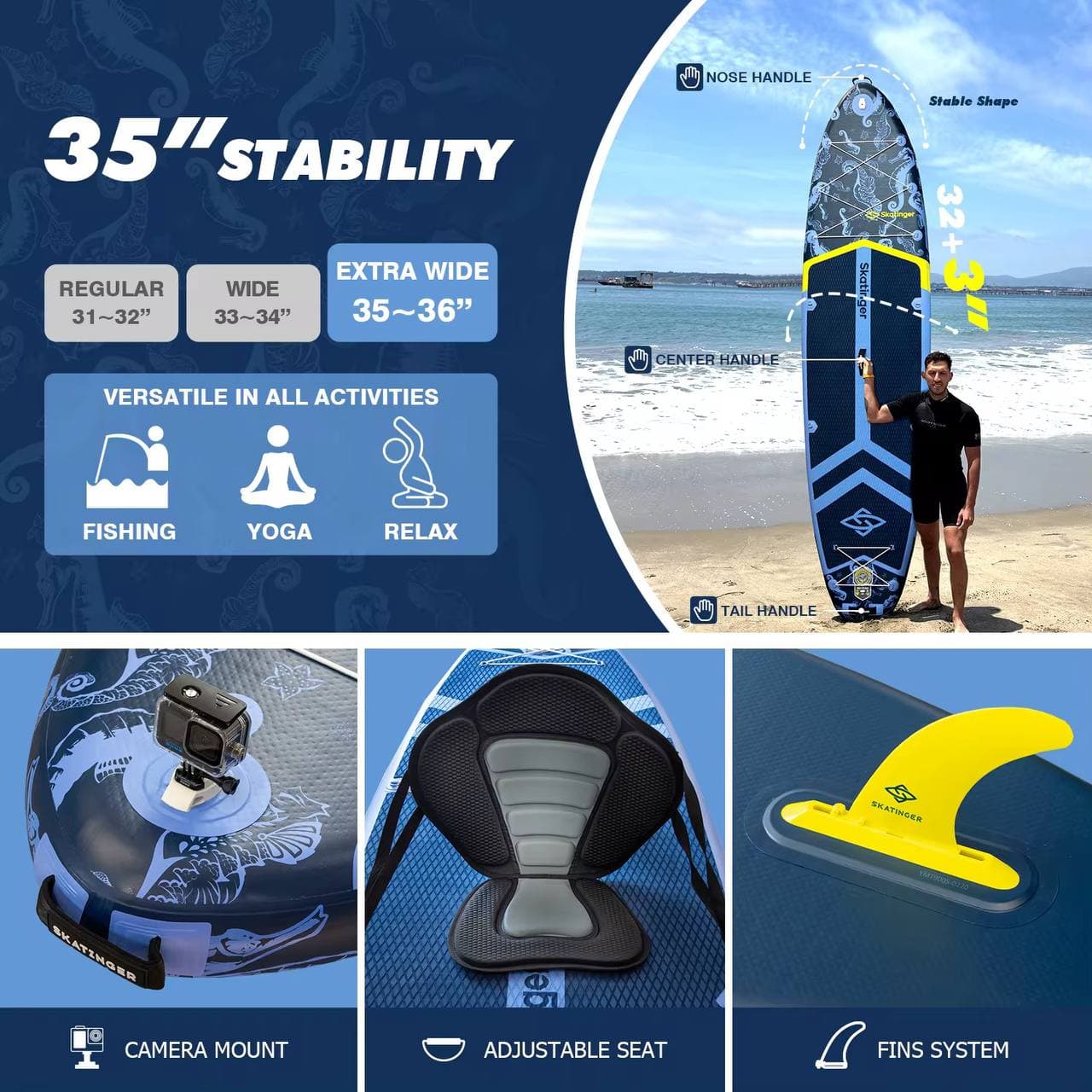 پدل بورد Sea Rider برند Skatinger — تصویر ۸