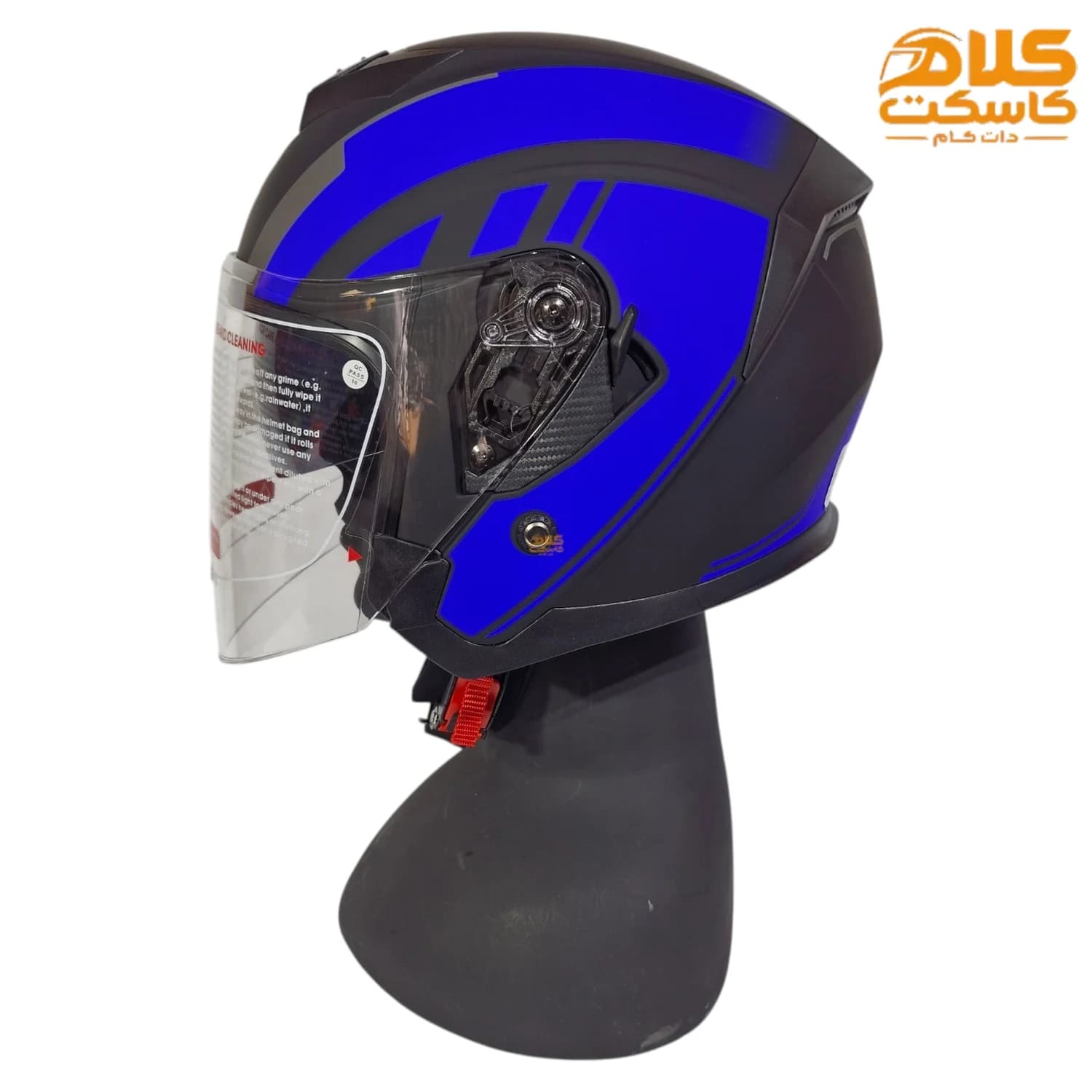 کلاه کاسکت بدون فک DA1 مدل 405 BLK-BLUE — تصویر ۱۲