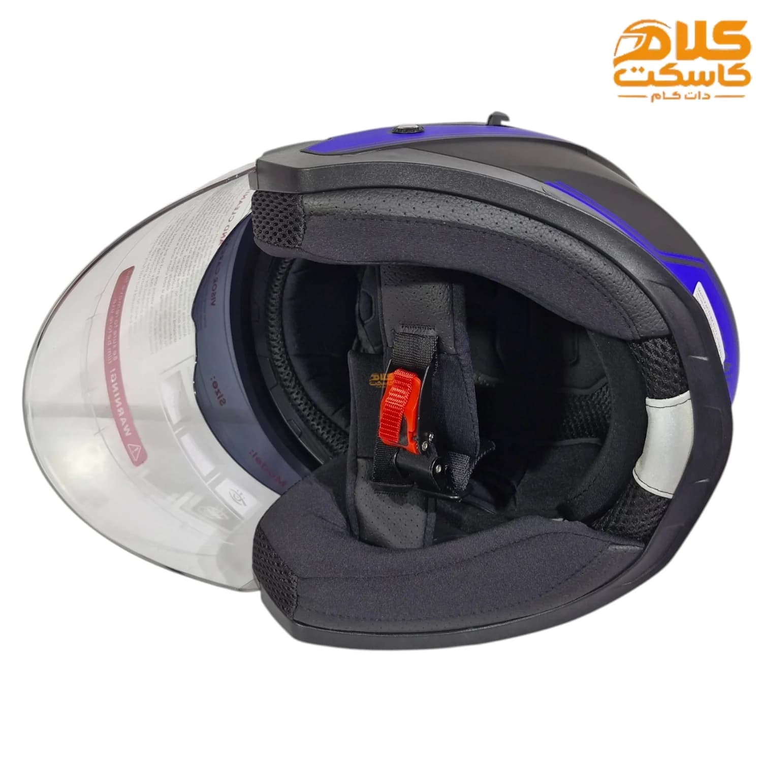 کلاه کاسکت بدون فک DA1 مدل 405 BLK-BLUE — تصویر ۸