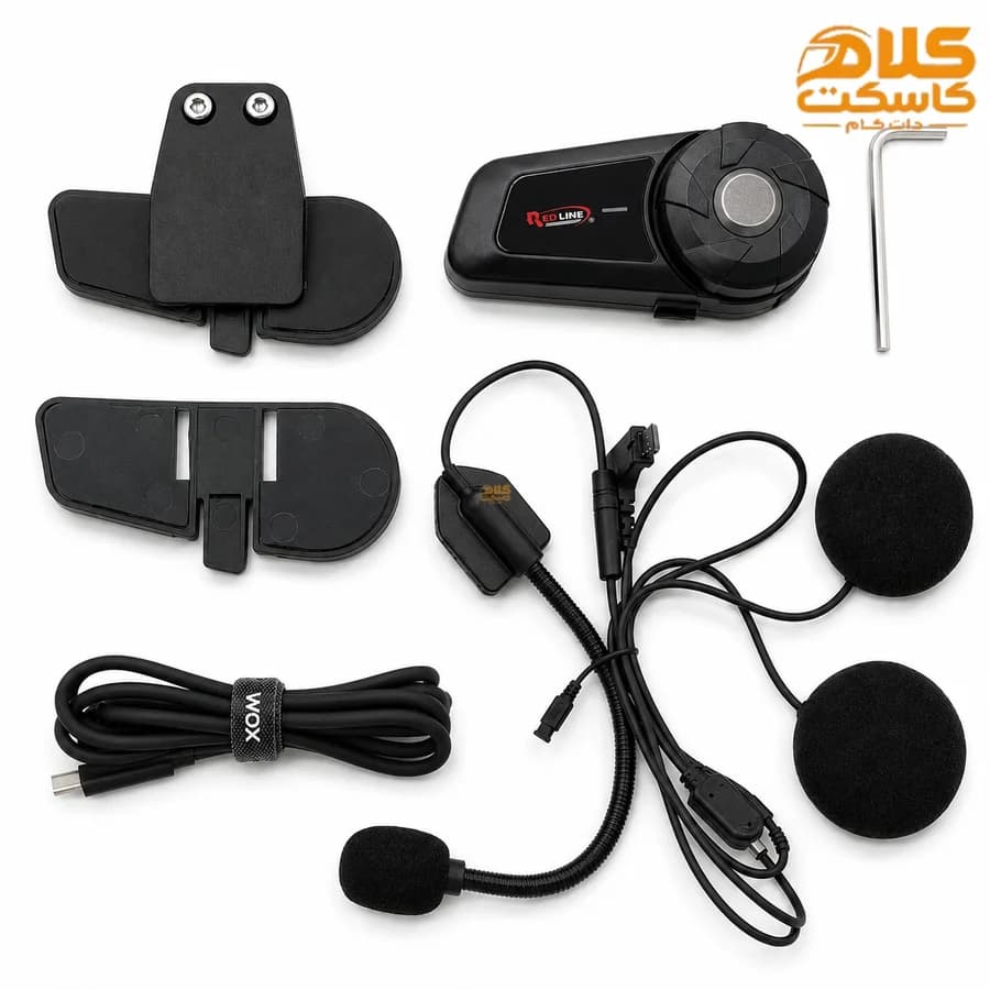 بلوتوث کلاه کاسکت حرفه ای ردلاین با قابلیت اینترکام — تصویر ۱۰