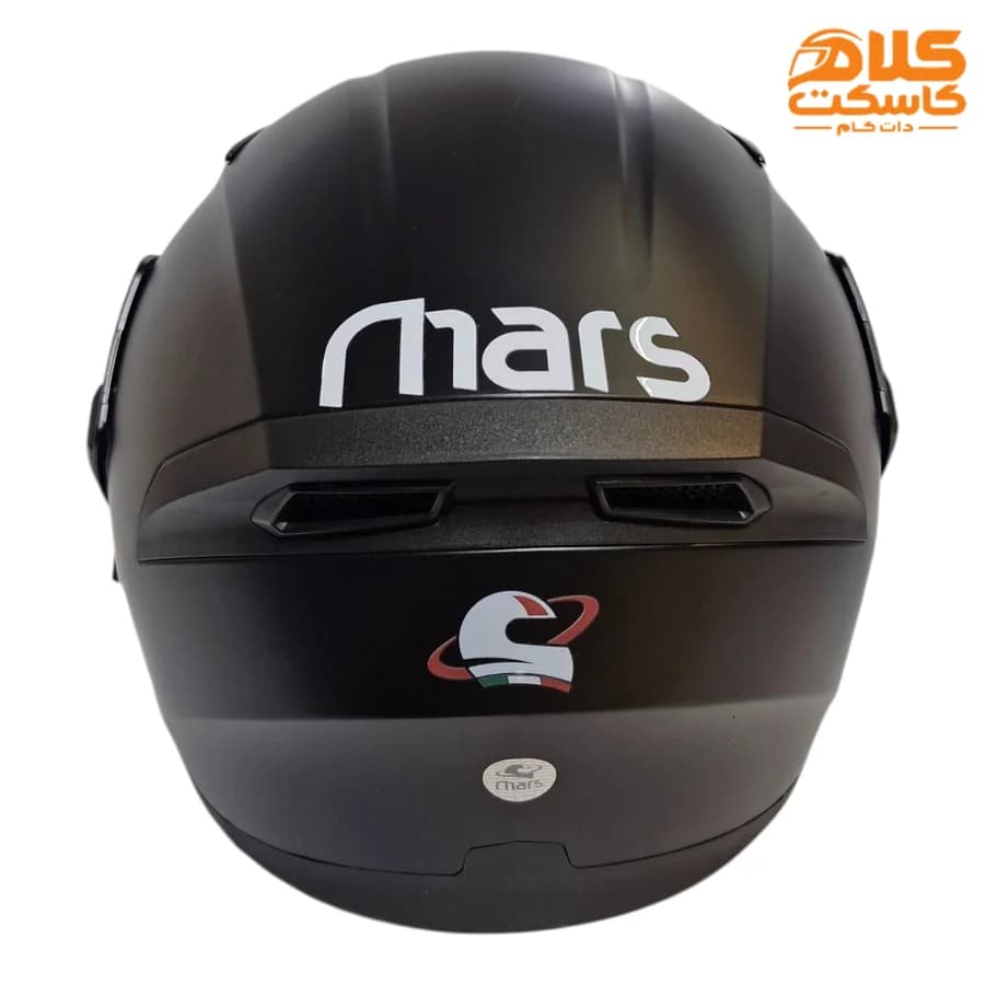 کلاه کاسکت فک متحرک مشکی مات mars — تصویر ۴