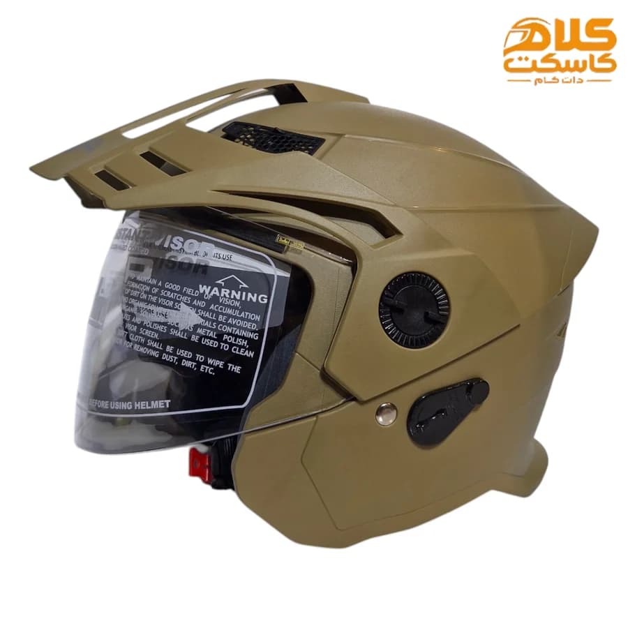 کلاه کاسکت بدون فک استیلبرد steelbird رنگ خاکی — تصویر ۱۱