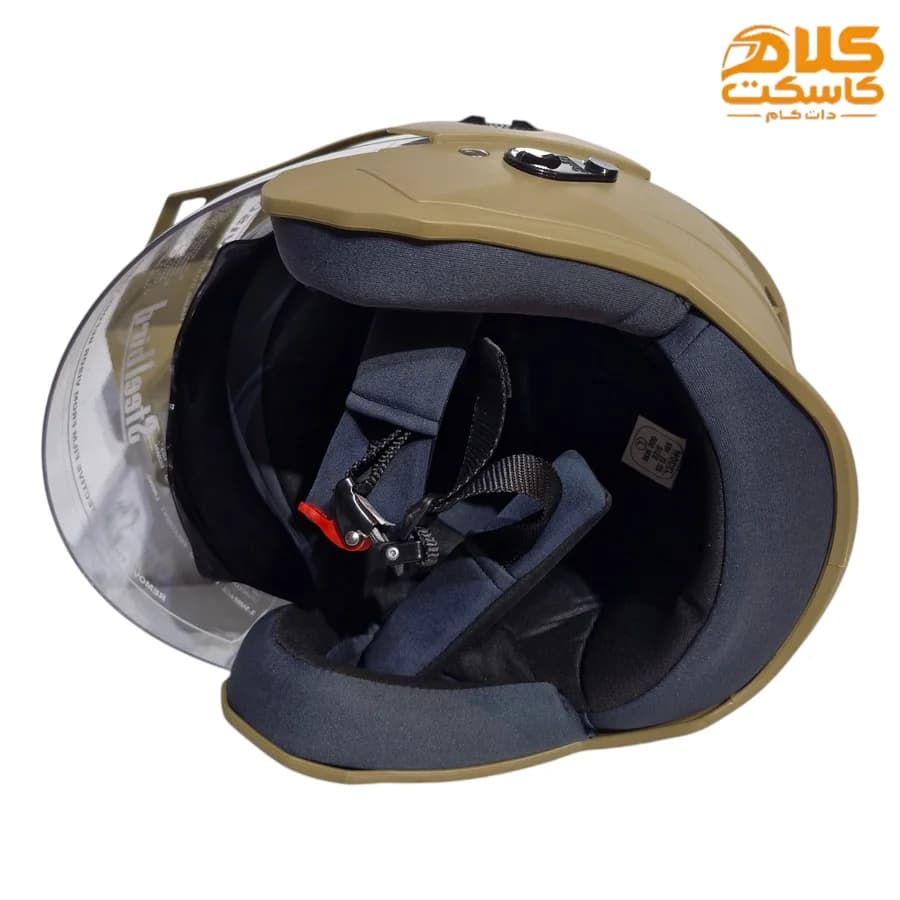کلاه کاسکت بدون فک استیلبرد steelbird رنگ خاکی — تصویر ۵
