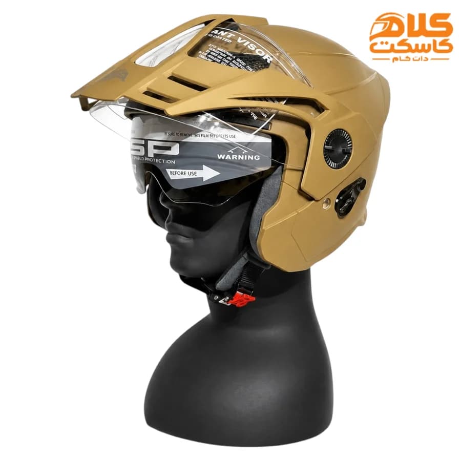 کلاه کاسکت بدون فک استیلبرد steelbird رنگ خاکی — تصویر ۷