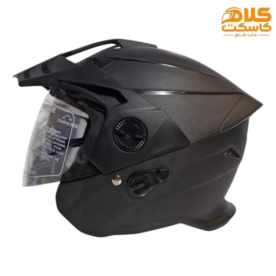 کلاه کاسکت بدون فک سبک وزن steelbird مشکی مات — تصویر ۱۰