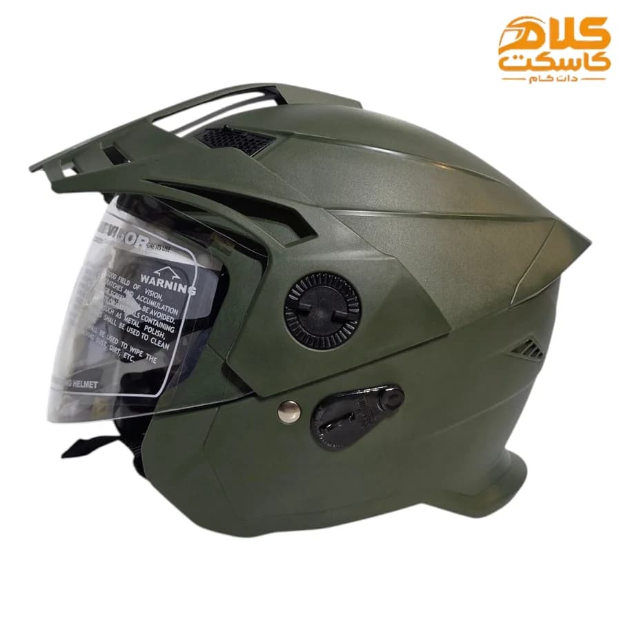 کلاه کاسکت بدون فک سبک وزن steelbird سبز لجنی — تصویر ۹