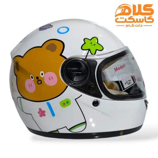 کلاه کاسکت بچگانه ردلاین رنگ سفید Panda مدل 906 — تصویر ۴