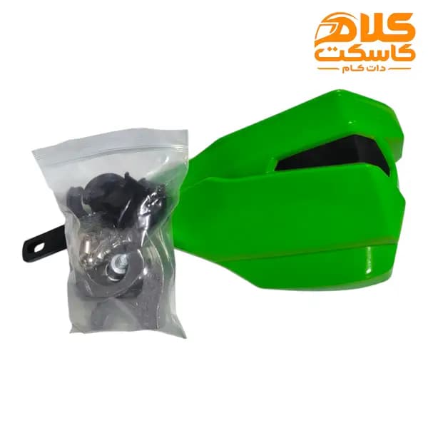 هندگارد موتورسیکلت وارداتی کراس و تریل سبز — تصویر ۵