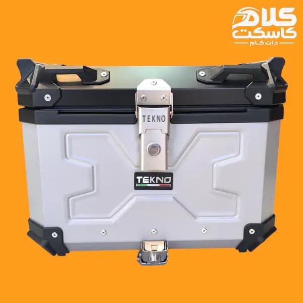 باکس موتورسیکلت تکنو TEKNO فلزی نقره ای 45 لیتر