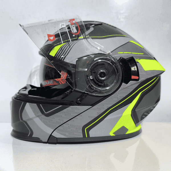 کلاه کاسکت فک متحرک REDLINE 939 ردلاین فسفری — تصویر ۳