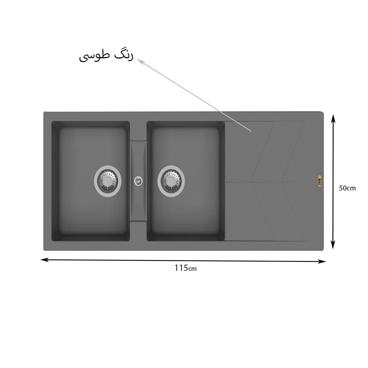 سینک گرانیتی توکار جیلارد مدل CHIKO — تصویر ۳
