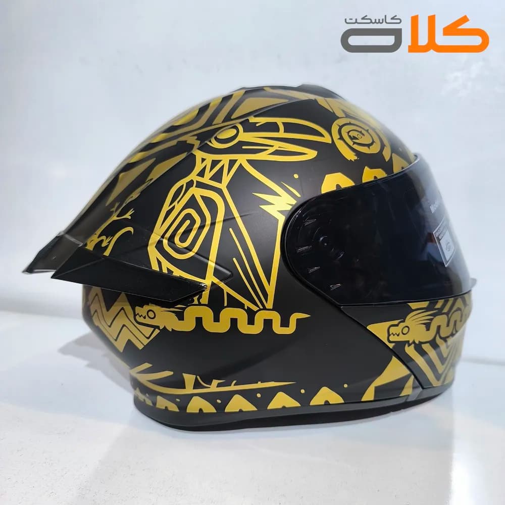 کلاه کاسکت فک متحرک ونوم Venom BLKGOLD — تصویر ۱۲
