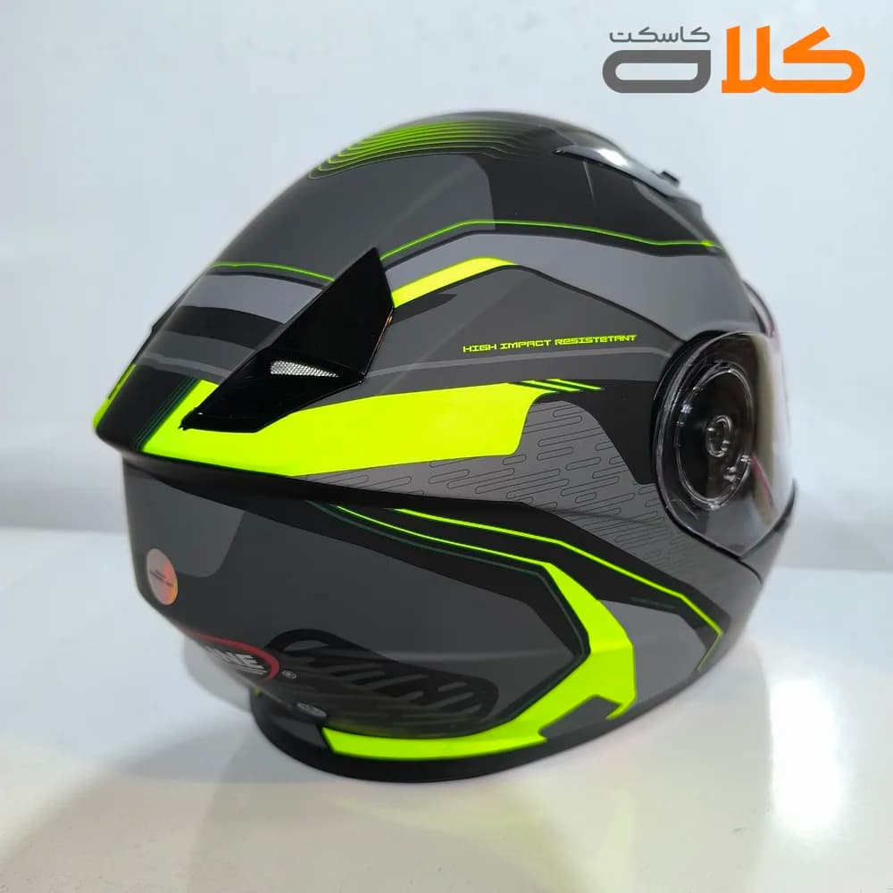 کلاه کاسکت فک متحرک ردلاین مدل 939 Greenblk — تصویر ۹