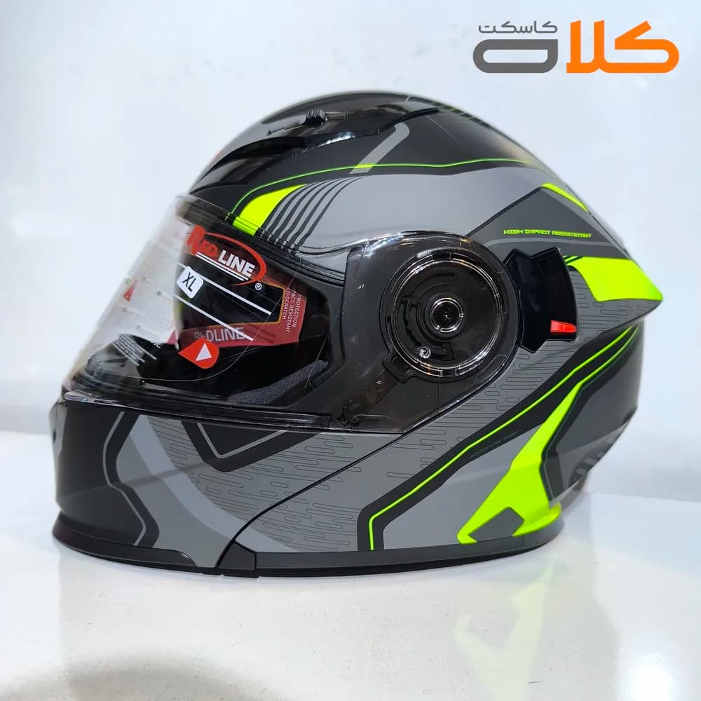 کلاه کاسکت فک متحرک ردلاین مدل 939 Greenblk — تصویر ۸